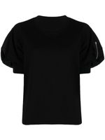 sacai t-shirt en coton à manches bouffantes - Noir - thumbnail