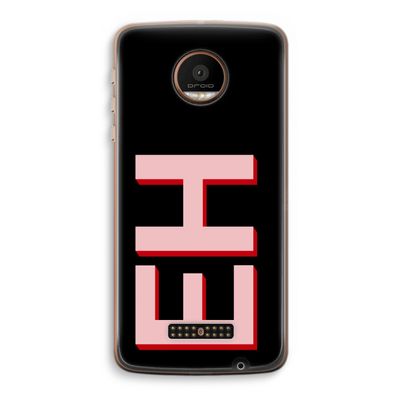 Monogram: Motorola Moto Z Force Transparant Hoesje