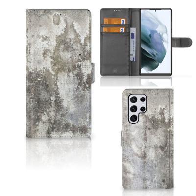 Samsung Galaxy S22 Ultra | Bookcase | Beton Print