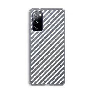 Strepen zwart-wit: Samsung Galaxy S20 FE / S20 FE 5G Transparant Hoesje
