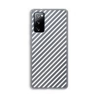 Strepen zwart-wit: Samsung Galaxy S20 FE / S20 FE 5G Transparant Hoesje