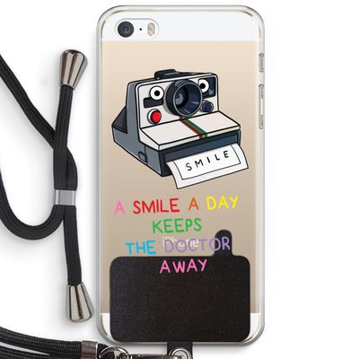 Smile: iPhone 5 / 5S / SE Transparant Hoesje met koord