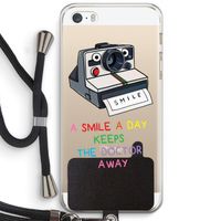 Smile: iPhone 5 / 5S / SE Transparant Hoesje met koord