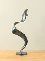 Abstract beeld brons Slinger, 47 cm