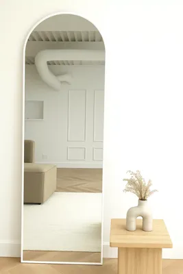 Boogspiegel 190×60 cm - Mat wit