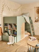 Hoogslaper voor kinderen met opbergruimte Playful groen
