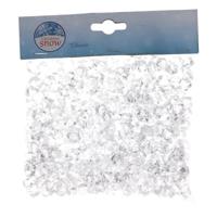 Decoris ijsblokjes - transparant - kunststof - 1 cm - 200 gram - decoratie - winter themafeest