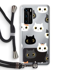Katten: Huawei P40 Transparant Hoesje met koord