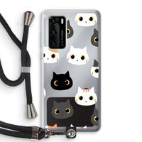Katten: Huawei P40 Transparant Hoesje met koord