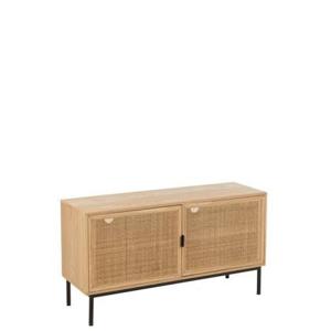 J-Line Kast Vierkant Mdf|Metaal Naturel|Zwart Large