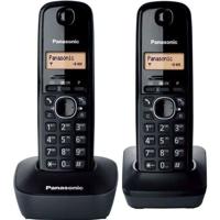 Panasonic KX-TG1612FRH Duo draadloze telefoon zonder antwoordapparaat Zwart