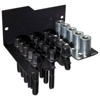KS Tools 700.1435 Wielnaven- en scharnierasdemontaarset, 21-delig