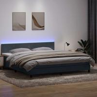 Boxspring met matras en LED fluweel donkergrijs 180x210 cm