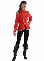 Circus dame uniform jas rood - thumbnail