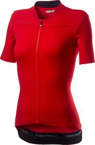 Castelli Anima 3 korte mouw fietsshirt rood dames XL