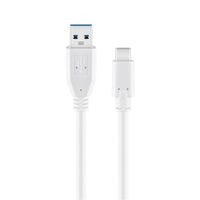 USB 3.2 GEN 1 (USB3.0) Aansluitkabel - USB-C naar USB-A - 5Gbit/s - USB adapter - OTG kabel - USB-C (M) naar USB-A (M) aansluitkabel - 0.2m - 5Gbit/s - GEN 1 - wit - thumbnail