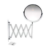 Gerimport Wandspiegel - make-up spiegel - 2x vergrotend - D17 cm - metaal   -