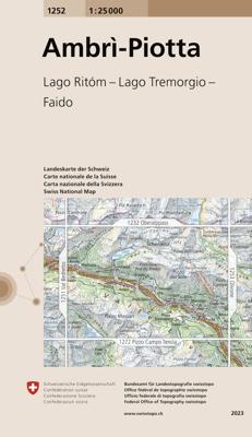 Wandelkaart - Topografische kaart 1252 Ambrì- Piotta | Swisstopo