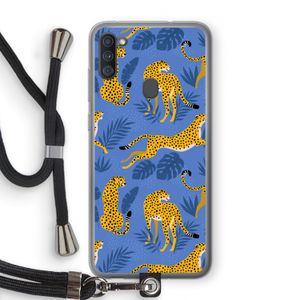 Luipaard: Samsung Galaxy A11 Transparant Hoesje met koord
