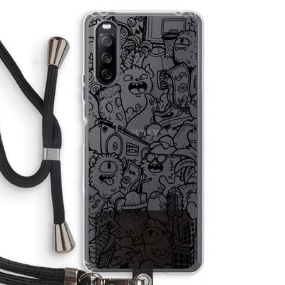 Vexx Black City : Sony Sony Xperia 10 III Transparant Hoesje met koord