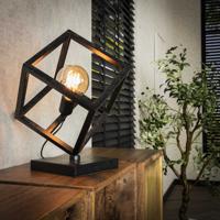 LifestyleFurn Tafellamp 'Rift' Kubus, kleur Charcoal