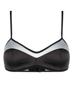 Karl Lagerfeld soutien-gorge bicolore à fini satiné - Noir - thumbnail