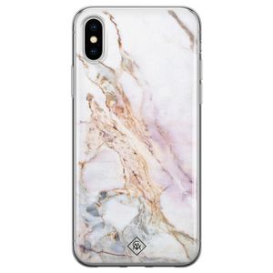 iPhone XS Max siliconen hoesje - Parelmoer marmer