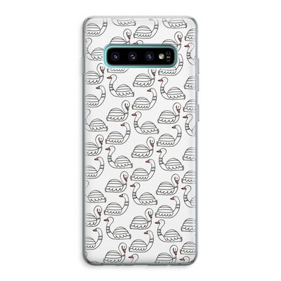 Zwanen: Samsung Galaxy S10 Plus Transparant Hoesje