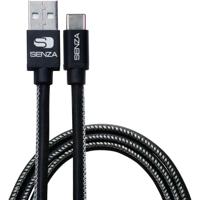 Senza Premium Leather Charge/Sync Cable USB-C 1.5m. 15W Black