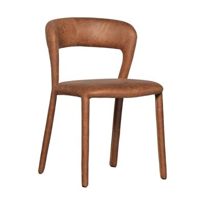Woood Noble eetkamerstoel leerlook Cognac