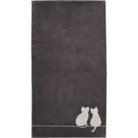 Cawö Cawö Cute Cats 6263 Gastendoekje 30x50 basalt/platin Cawö Cawö Cute Cats 6263 Gastendoekje 30x50 basalt/platin