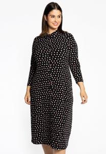 Yoek Blouse midi SPRINKLE | Zwart | Maat 54/56