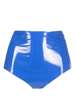 Patrizia Pepe short verni à taille haute - Bleu Patrizia Pepe short verni à taille haute - Bleu