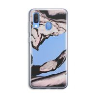 Roze stroom: Samsung Galaxy A40 Transparant Hoesje