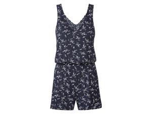 esmara Dames slaapjumpsuit (L (44/46), Marineblauw met bloemen)