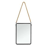 Leen Bakker - Spiegel Jonas - 40x25x3 Cm - Metaal - Zwart
