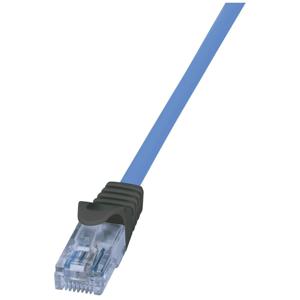 LogiLink CPP002 RJ45 Netwerkkabel, patchkabel CAT 6A U/UTP 2 m Blauw Vlambestendig, Halogeenvrij, Met anti-kniktule, Snagless, Vergulde steekcontacten 1 stuk(s)