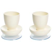 Eierdop met zuignap ( set van 2 stuks) | Kies uw kleur : Wit