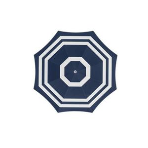 Parasol - blauw/wit - D140 cm - UV-bescherming - incl. draagtas