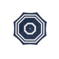 Parasol - blauw/wit - D140 cm - UV-bescherming - incl. draagtas