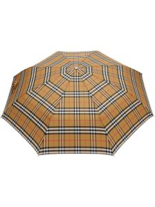 Burberry parapluie repliable Vintage Check - Marron