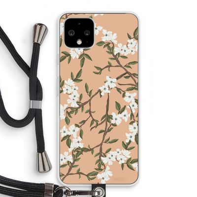 Blossoming spring: Pixel 4 Transparant Hoesje met koord