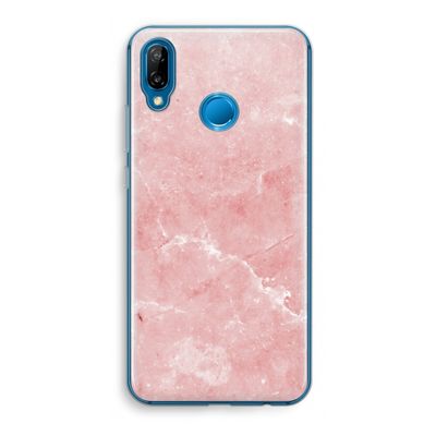 Roze marmer: Huawei P20 Lite Transparant Hoesje
