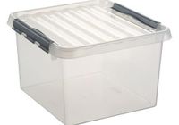 Sunware Q-line box 26 liter transp/metaal