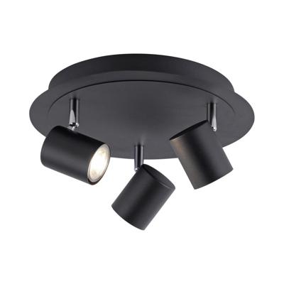 Just Light Zwarte opbouwspotTarik met led - 11943-13