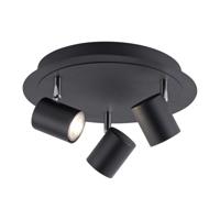 Just Light Zwarte opbouwspotTarik met led - 11943-13