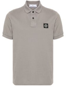 Stone Island polo à patch logo - Gris