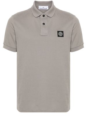 Stone Island Poloshirt met Compass-patch - Grijs