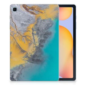 Samsung Galaxy Tab S6 Lite | S6 Lite (2022) Tablet Back Cover Marble Blue Gold