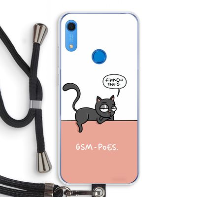 GSM poes: Huawei Y6s Transparant Hoesje met koord
